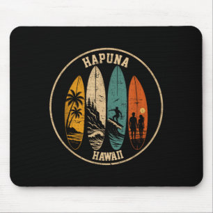 Hapuna Beach Hawaii Surfing Men Women Surfboarder Mouse Pad