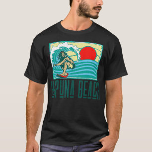Hapuna Beach Hawaii Vintage Surfer Wave Retro Grap T-Shirt