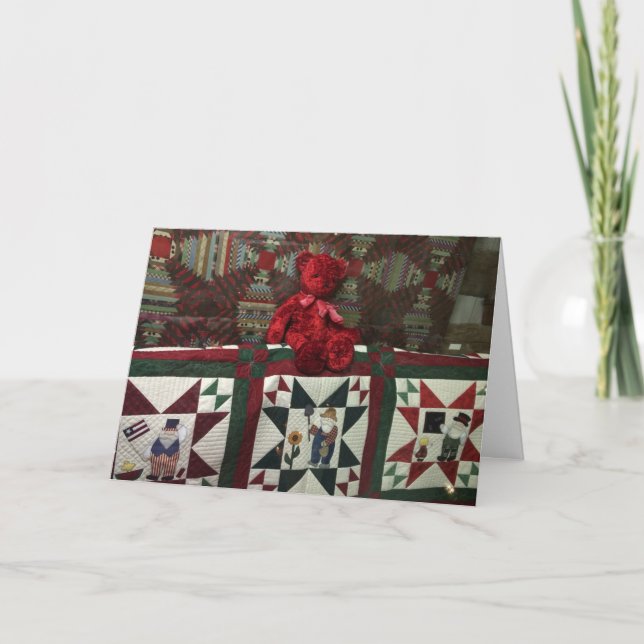 Har-Ber Village  velvet bear 2014c Greeting Card (Front)