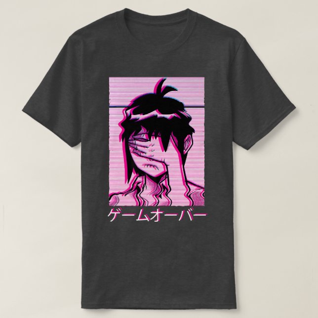 Harajuku Eboy Tokyo Vapour Wave Cute Japan Pink  T-Shirt (Design Front)
