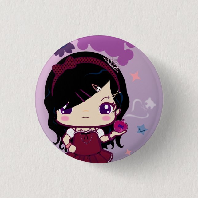 Harajuku Girl Mayumi 3 Cm Round Badge (Front)
