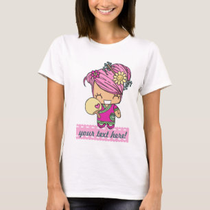 Harajuku kawaii kokeshi doll white shirt template