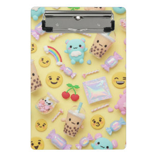 Harajuku Kawaii Style: Emojis and Teddy Bears by N Mini Clipboard