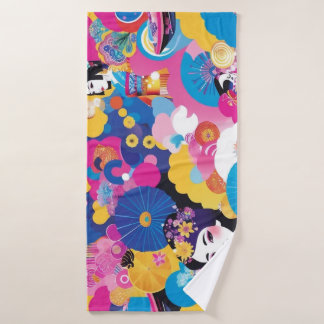 Harajuku pattern bath towel