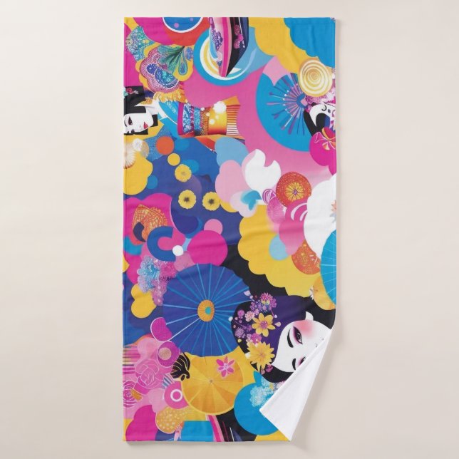 Harajuku pattern bath towel (Bath Towel)