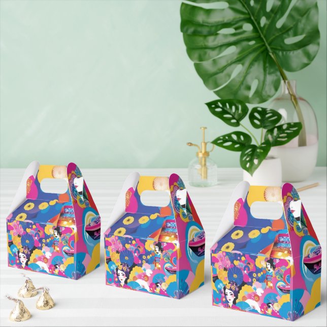 Harajuku pattern favour box (Multiple)