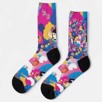 Harajuku pattern socks