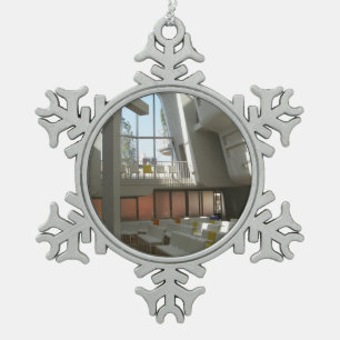 Harajuku Protestant Church, Tokyo, Japan Snowflake Pewter Christmas Ornament