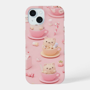 Harajuku Style: Kittens in Cups by Natasha Us iPhone 15 Case