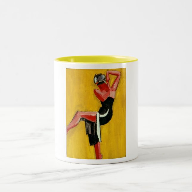 Harald Giersing, Dancer on Yellow Background, 1920 Two-Tone Coffee Mug (Center)