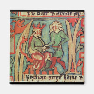 Harald I Fairhair greeting Guthrum 'Flateybok' Magnet