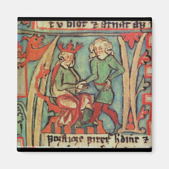 Harald I Fairhair greeting Guthrum 'Flateybok' Magnet (Front)