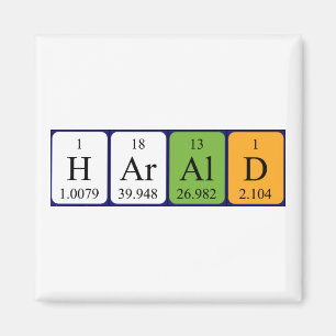 Harald periodic table name magnet