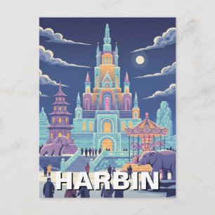 Harbin Ice Festival China Postcard