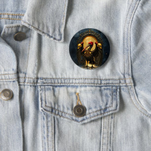 Harbinger of the Golden Gate The Nocturnal Pelican 6 Cm Round Badge