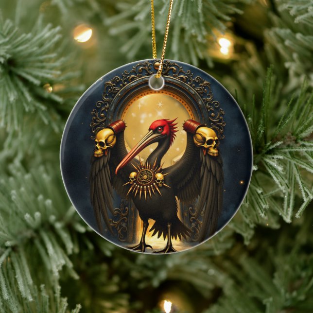 Harbinger of the Golden Gate The Nocturnal Pelican Ceramic Ornament (Tree)