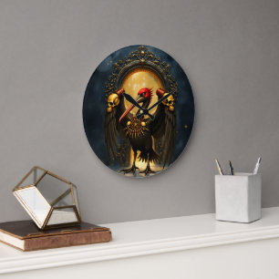 Harbinger of the Golden Gate The Nocturnal Pelican Large Clock