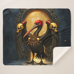 Harbinger of the Golden Gate The Nocturnal Pelican Sherpa Blanket