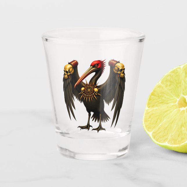 Harbinger of the Golden Gate The Nocturnal Pelican Shot Glass (Front)