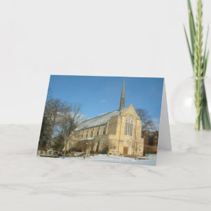Harbison Chapel in Winter at Grove City College Card