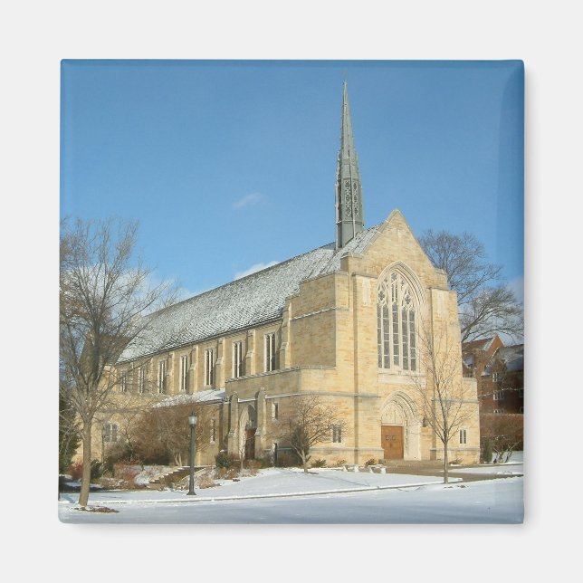 Harbison Chapel in Winter at Grove City College Magnet (Front)