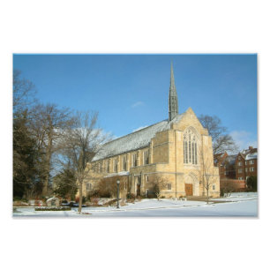 Harbison Chapel in Winter at Grove City College Photo Print