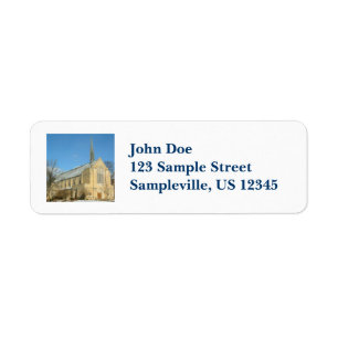 Harbison Chapel in Winter at Grove City College Return Address Label