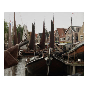 Harbor, boats, poster