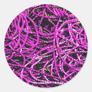 HARBOR FISHING ROPE CLASSIC ROUND STICKER