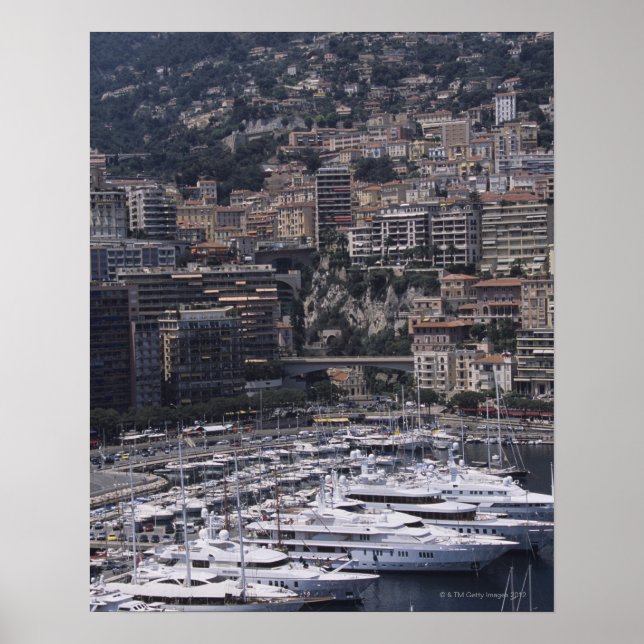Harbor, vertical view, Monte Carlo, French Poster (Front)