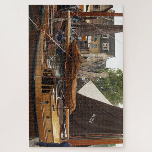 Harbor, wood Fishingboat  Jigsaw Puzzle