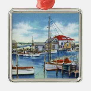 Harborview of the Waterfront Metal Tree Decoration