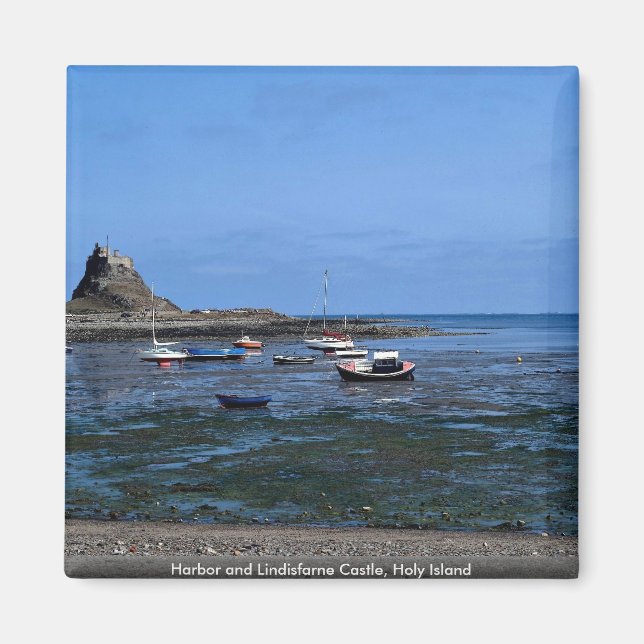 Harbour and Lindisfarne Castle, Holy Island Magnet (Front)