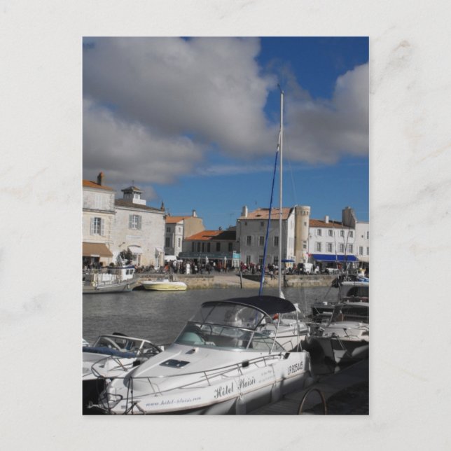 Harbour at Ile de Re, France Postcard (Front)