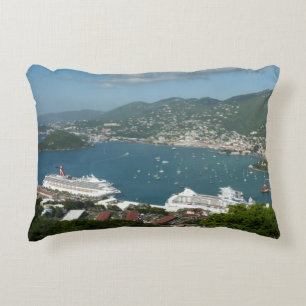 Harbour at St. Thomas US Virgin Islands Decorative Cushion
