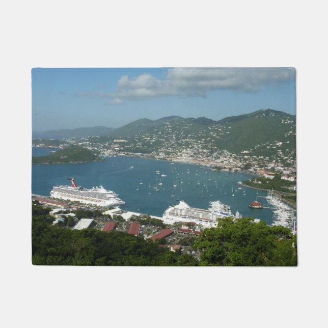 Harbour at St. Thomas US Virgin Islands Doormat (Front)