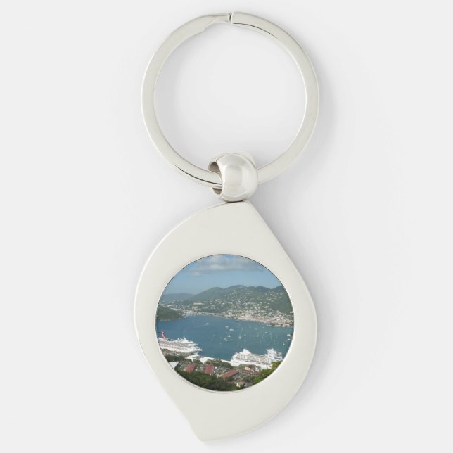 Harbour at St. Thomas US Virgin Islands Key Ring (Front)