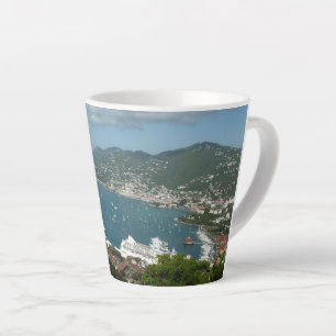 Harbour at St. Thomas US Virgin Islands Latte Mug