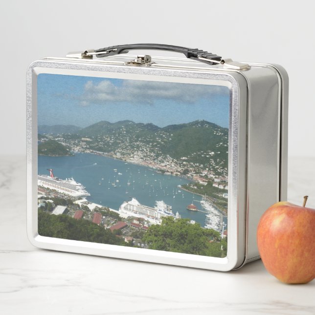 Harbour at St. Thomas US Virgin Islands Metal Lunch Box (In Situ)