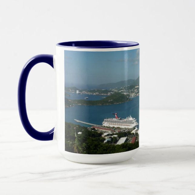 Harbour at St. Thomas US Virgin Islands Mug (Left)
