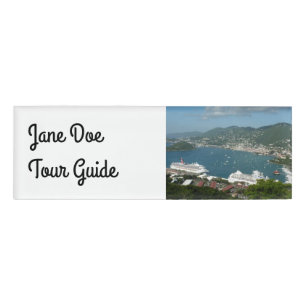 Harbour at St. Thomas US Virgin Islands Name Tag