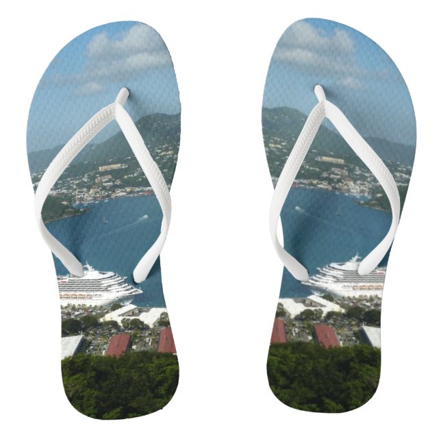 Harbour at St. Thomas US Virgin Islands Thongs (Footbed)