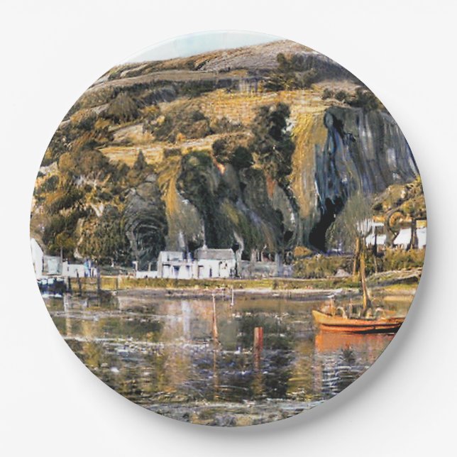 HARBOUR BARMOUTH WALES PAPER PLATE (Front)