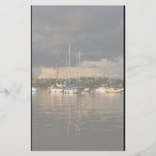 Harbour Boats Scene Stationery