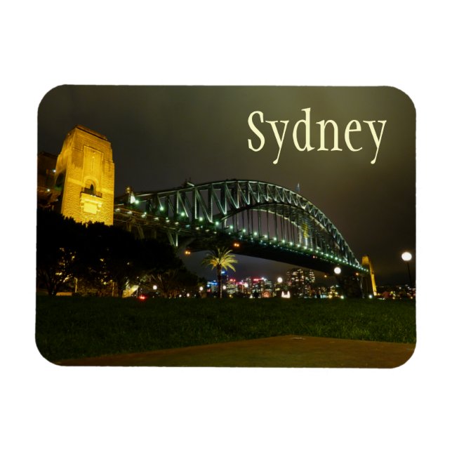 Harbour Bridge at Night, Sydney, Australia Magnet (Horizontal)