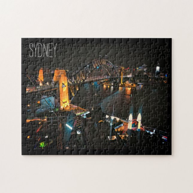 harbour bridge nights jigsaw puzzle (Horizontal)