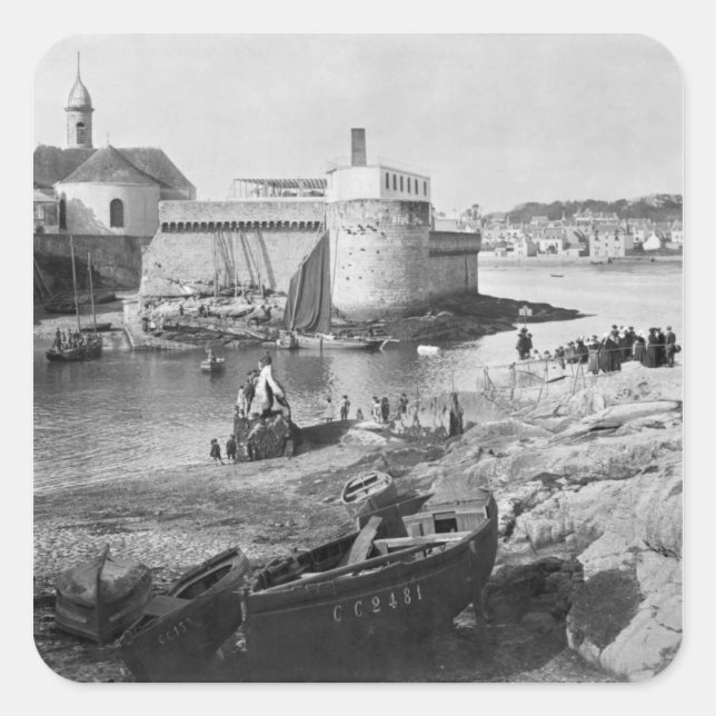 Harbour, Concarneau Square Sticker (Front)