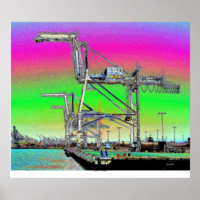 Harbour Cranes Poster (Front)