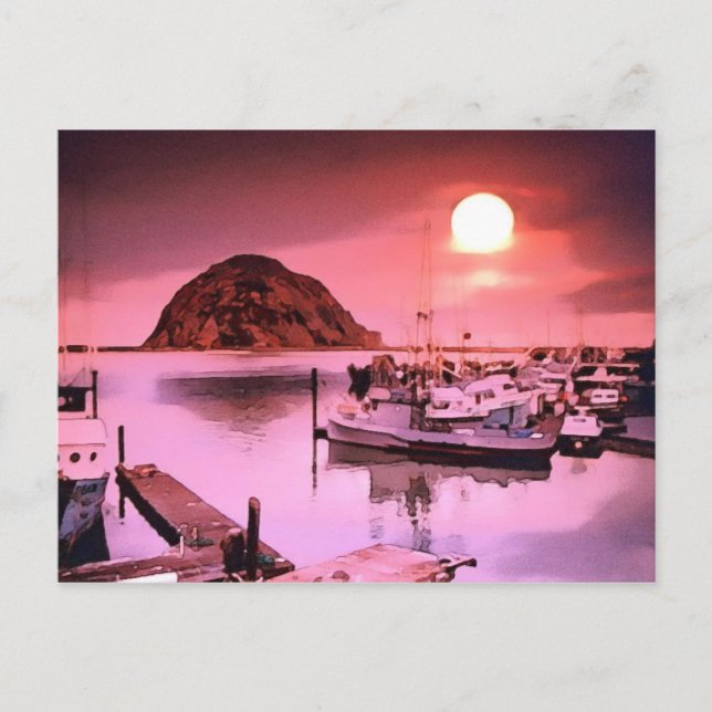 Harbour Hues Painting Postcard (Front)