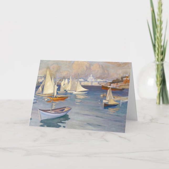 Harbour in Helsinki | Albert Edelfelt Card (Front)